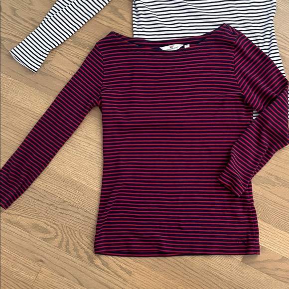 |BUNDLE of 2| vineyard vines | long sleeve striped tees | women’s small - Picture 3 of 4